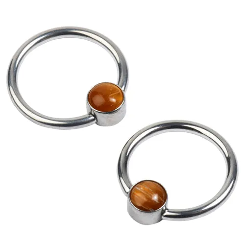 Tulsa Body Jewelry 14g Titanium Captive Gemstone Disc Bead Ring Rings Tulsa Body Jewelry 14g Titanium Captive Gemstone Disc Bead Ring Rings