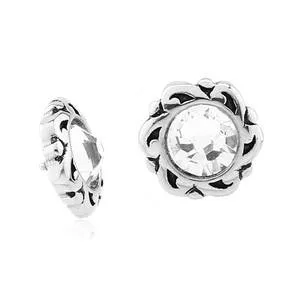 Tulsa Body Jewelry 16g CZ Swirl Stainless End Bracelets