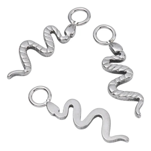 Tulsa Body Jewelry Charm Necklaces Snake Titanium Charm