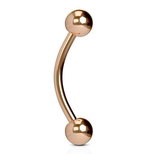 Tulsa Body Jewelry Earrings 14g Rose Gold Curved Barbell