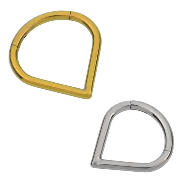 Tulsa Body Jewelry VShape Titanium Hinged Ring Rings