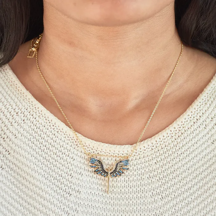Upakarna Necklaces Multi Angel Wings Necklace