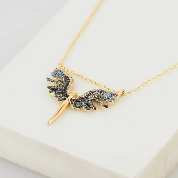Upakarna Necklaces Multi Angel Wings Necklace