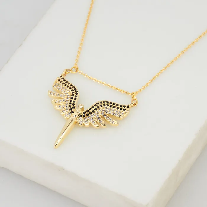 Upakarna Necklaces Multi Angel Wings Necklace