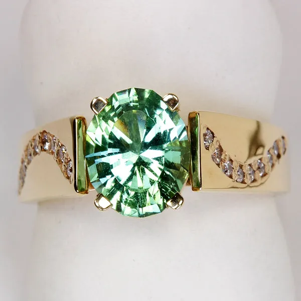 vendorunknown Rings 14K Yellow Gold Afghanistan Tourmaline Ring 256 Carat vendorunknown Rings 14K Yellow Gold Afghanistan Tourmaline Ring 256 Carat