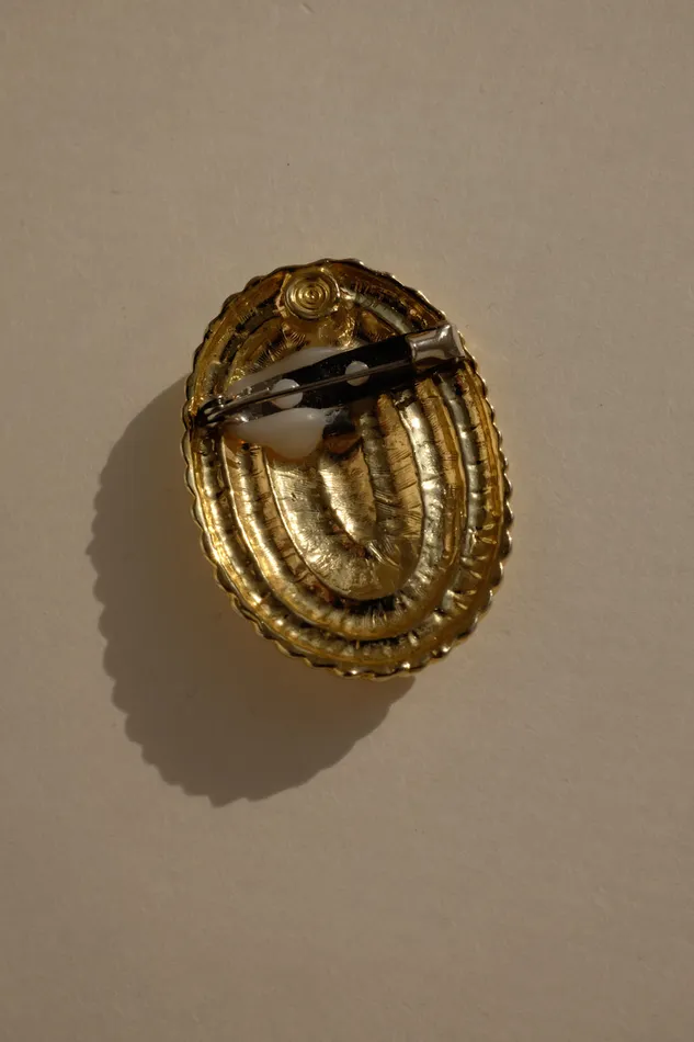 VINTAGE OVAL CORD GOLD BROOCH collectionno2 Earrings VINTAGE OVAL CORD GOLD BROOCH collectionno2 Earrings