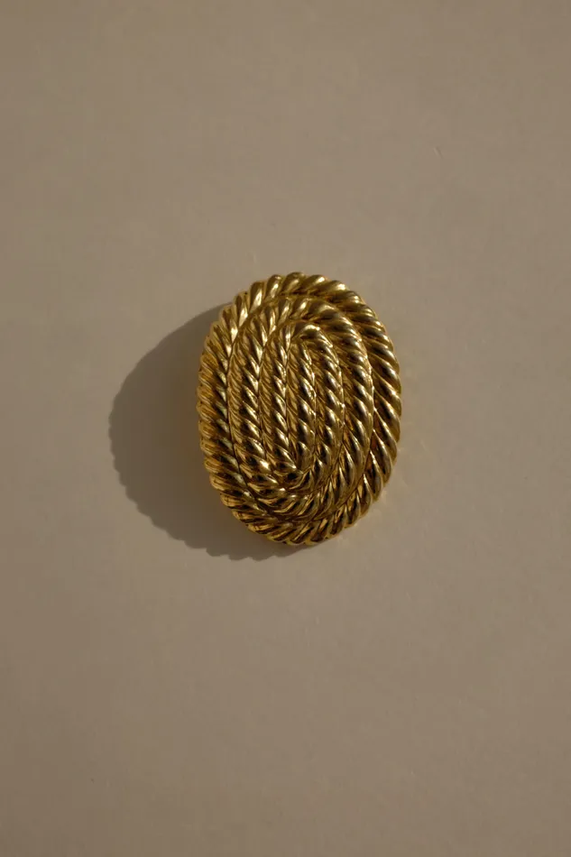 VINTAGE OVAL CORD GOLD BROOCH collectionno2 Earrings VINTAGE OVAL CORD GOLD BROOCH collectionno2 Earrings