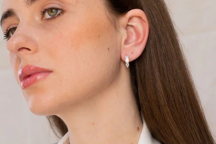 Zircon Hoop Earrings 029 KOAY Silver Store Earrings