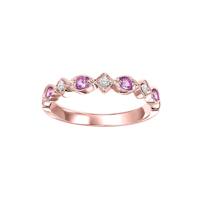 14K White Gold Mix Prong Pink Sapphire Band 120CT International Diamond Center Rings 14K White Gold Mix Prong Pink Sapphire Band 120CT International Diamond Center Rings