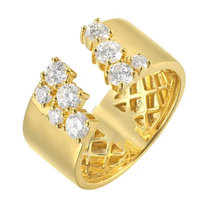 14Kt Yellow Gold Diamond 1Ctw Ring Gems One Rings