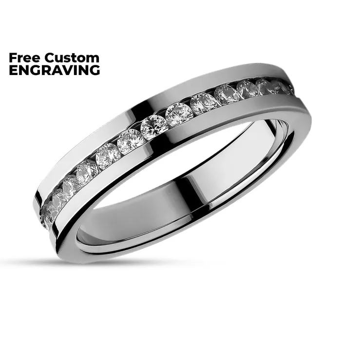 4mm Titanium Wedding Ring Ladies Titanium Ring Engagement Ring Anniversary Ring Clean Casting Jewelry Rings