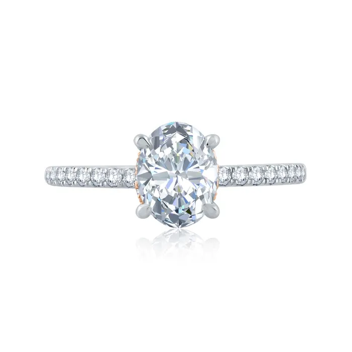 AJAFFE Classics Oval Diamond Engagement Ring Setting 029 ctw International Diamond Center Rings AJAFFE Classics Oval Diamond Engagement Ring Setting 029 ctw International Diamond Center Rings