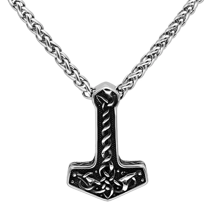 AE Necklaces Thors Hammer Necklace Celtic Pattern