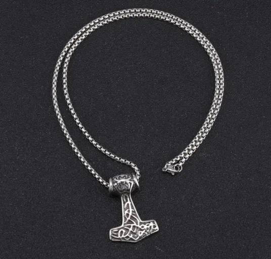 AE Necklaces Thors Hammer Necklace Knotted Style