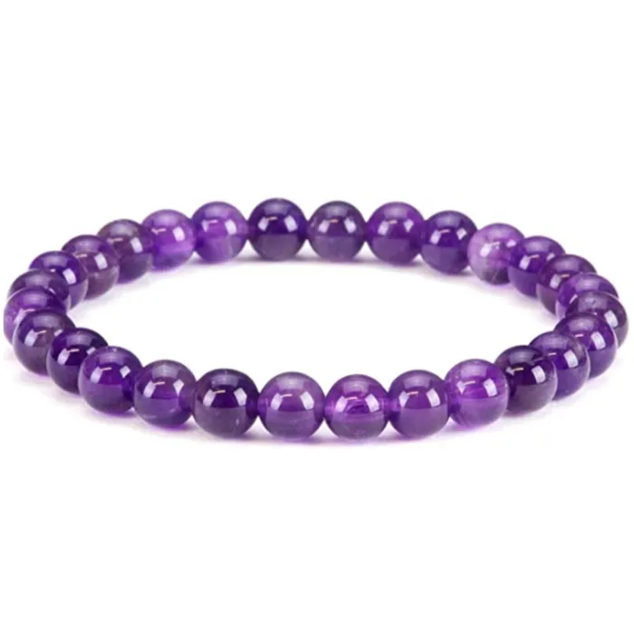 Amethyst Stone Quartz Elastic Beaded Bracelet Magic Crystals Bracelets