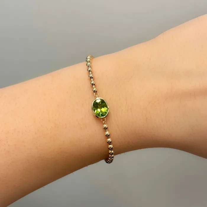 Bezel Oval Gemstone Chain Bracelet SG Fine Bracelets Bezel Oval Gemstone Chain Bracelet SG Fine Bracelets