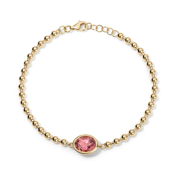 Bezel Oval Gemstone Chain Bracelet SG Fine Bracelets Bezel Oval Gemstone Chain Bracelet SG Fine Bracelets