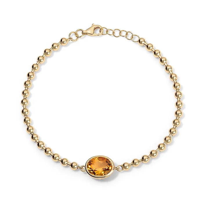 Bezel Oval Gemstone Chain Bracelet SG Fine Bracelets Bezel Oval Gemstone Chain Bracelet SG Fine Bracelets