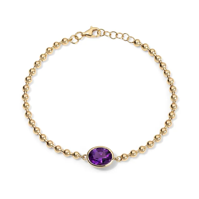 Bezel Oval Gemstone Chain Bracelet SG Fine Bracelets Bezel Oval Gemstone Chain Bracelet SG Fine Bracelets