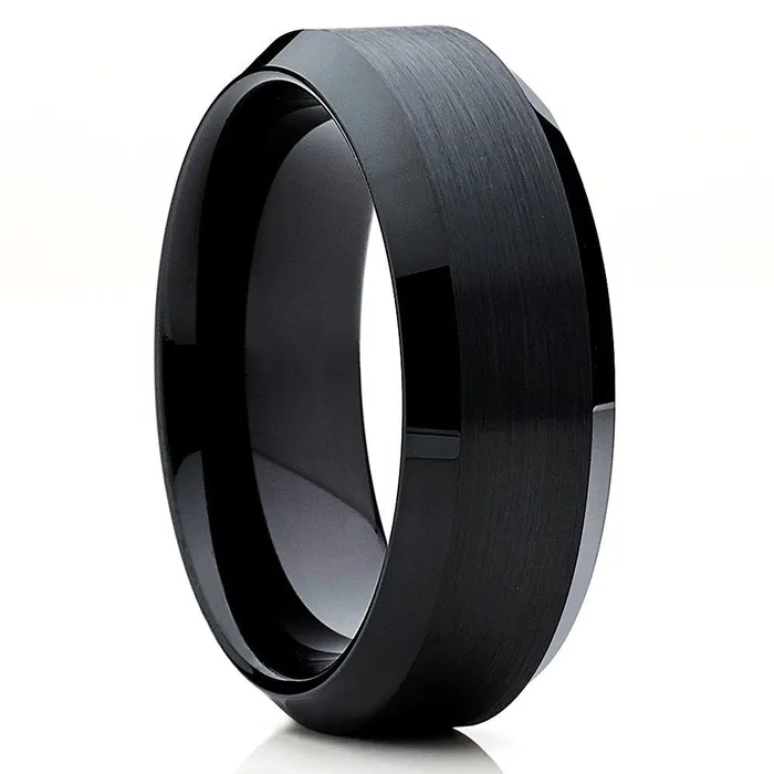 Black Zirconium Wedding Ring Zirconium Wedding Ring Engagement Ring Zirconium Clean Casting Jewelry Rings