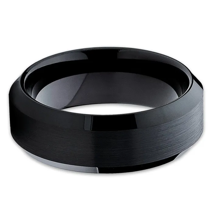 Black Zirconium Wedding Ring Zirconium Wedding Ring Engagement Ring Zirconium Clean Casting Jewelry Rings