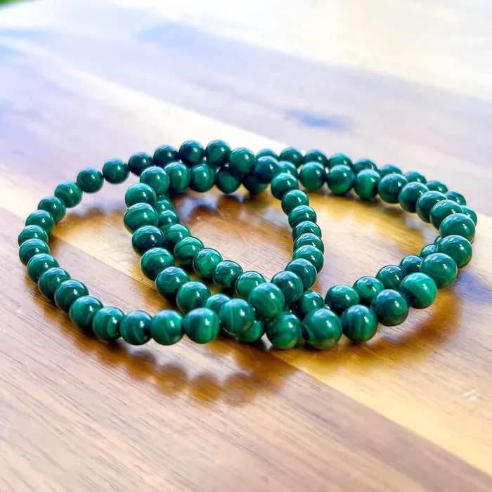 Bracelets Genuine Malachite Stone Bead Bracelet Magic Crystals