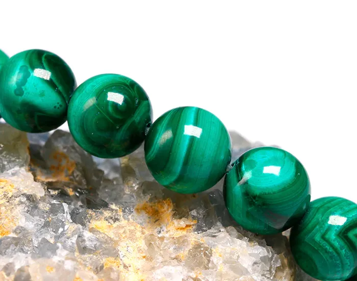 Bracelets Genuine Malachite Stone Bead Bracelet Magic Crystals