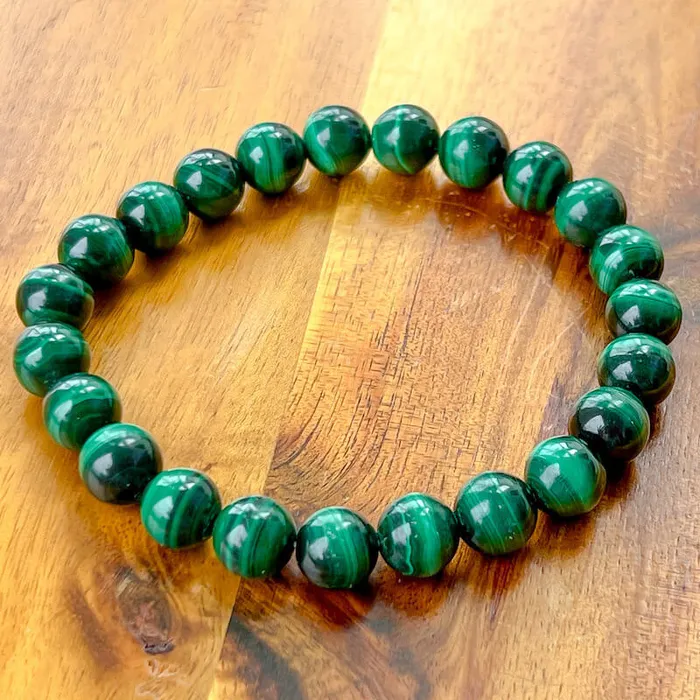 Bracelets Genuine Malachite Stone Bead Bracelet Magic Crystals
