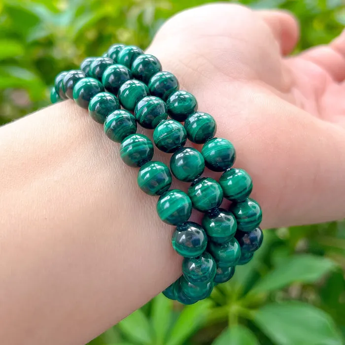 Bracelets Genuine Malachite Stone Bead Bracelet Magic Crystals