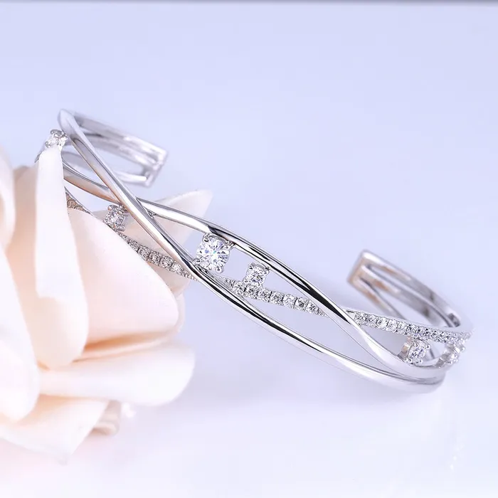 Bracelets Luxus Moissanite Rings Jewelry Platinum Plated Silver Moissanite Bracelet 6025ctw Bracelets Luxus Moissanite Rings Jewelry Platinum Plated Silver Moissanite Bracelet 6025ctw