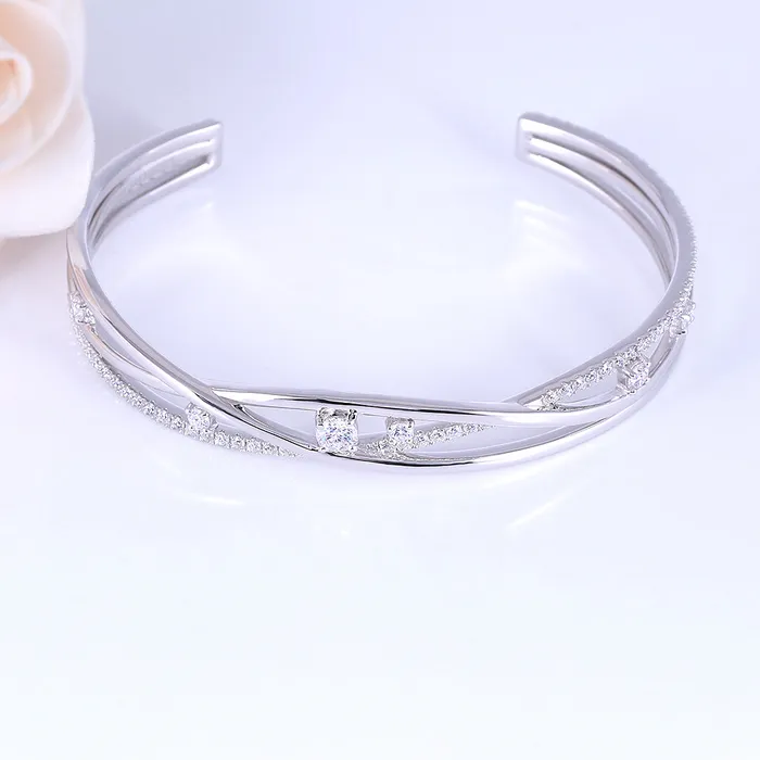 Bracelets Luxus Moissanite Rings Jewelry Platinum Plated Silver Moissanite Bracelet 6025ctw Bracelets Luxus Moissanite Rings Jewelry Platinum Plated Silver Moissanite Bracelet 6025ctw