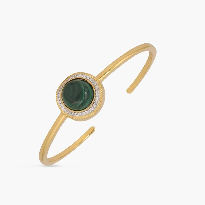 Bracelets Malachite Wave Silver Cuff Bracelet SILVER