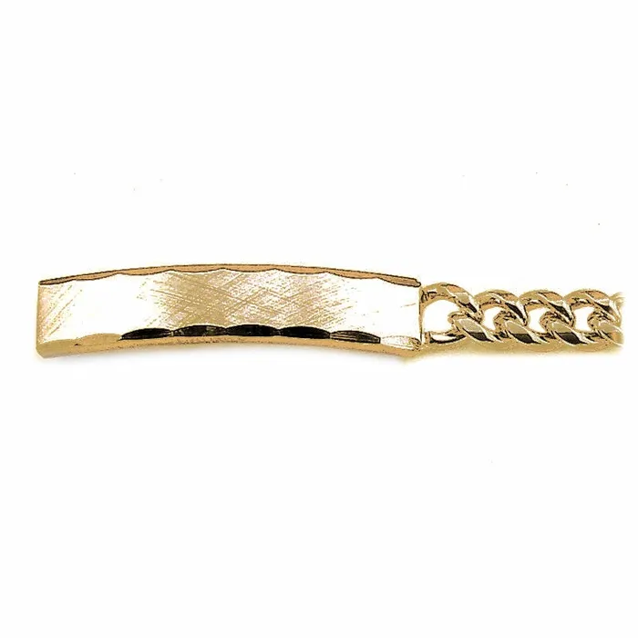 Bracelets Speidel Ladies ID Bracelet with Faceted Edge Brushed Plaque