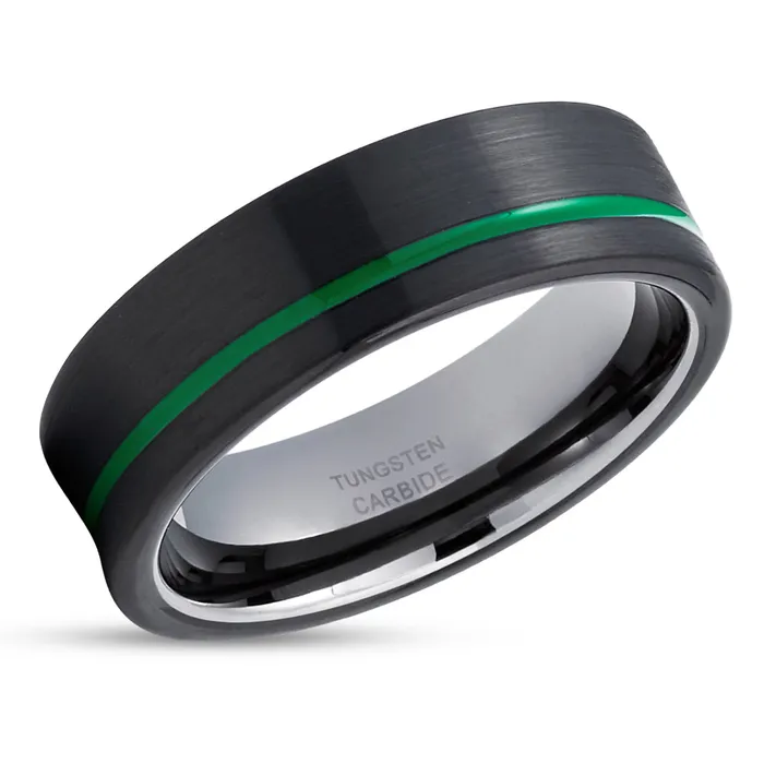 Clean Casting Jewelry Gunmetal Wedding Ring Green Tungsten Ring Black Wedding Band Green Ring Rings Clean Casting Jewelry Gunmetal Wedding Ring Green Tungsten Ring Black Wedding Band Green Ring Rings