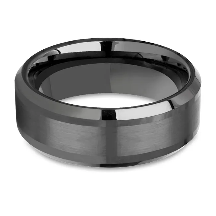 Clean Casting Jewelry Mans Wedding Ring Gunmetal Wedding Ring Tungsten Wedding Band Gunmetal Ring Band Rings