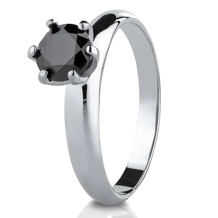 Clean Casting Jewelry Rings Black Diamond Ring Solitaire Wedding Ring CZ Wedding Ring Engagement Ring Titanium Ring