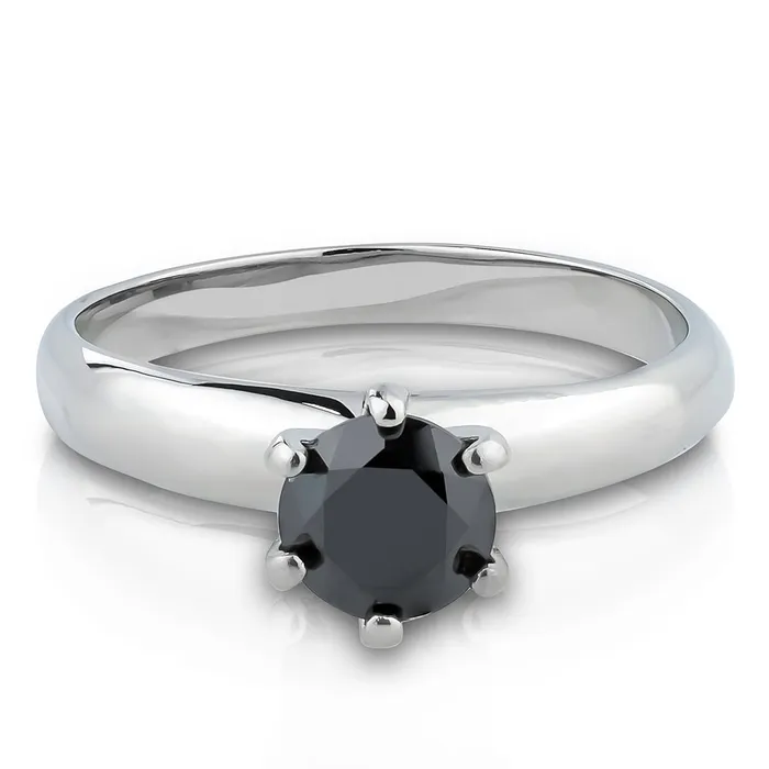 Clean Casting Jewelry Rings Black Diamond Ring Solitaire Wedding Ring CZ Wedding Ring Engagement Ring Titanium Ring