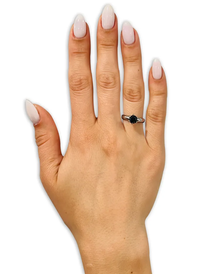 Clean Casting Jewelry Rings Black Diamond Ring Solitaire Wedding Ring CZ Wedding Ring Engagement Ring Titanium Ring