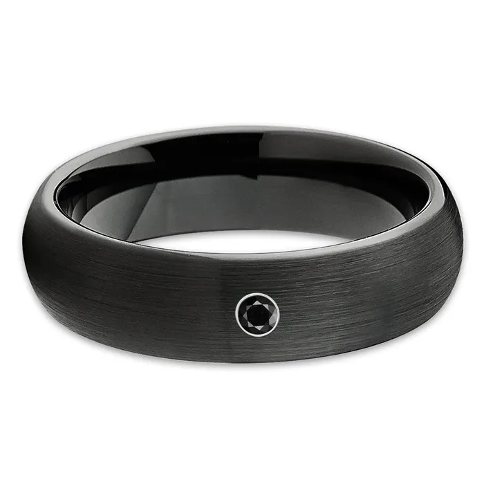 Clean Casting Jewelry Rings Black Diamond Tungsten Ring Black Tungsten Band Tungsten Carbide Black Wedding Ring