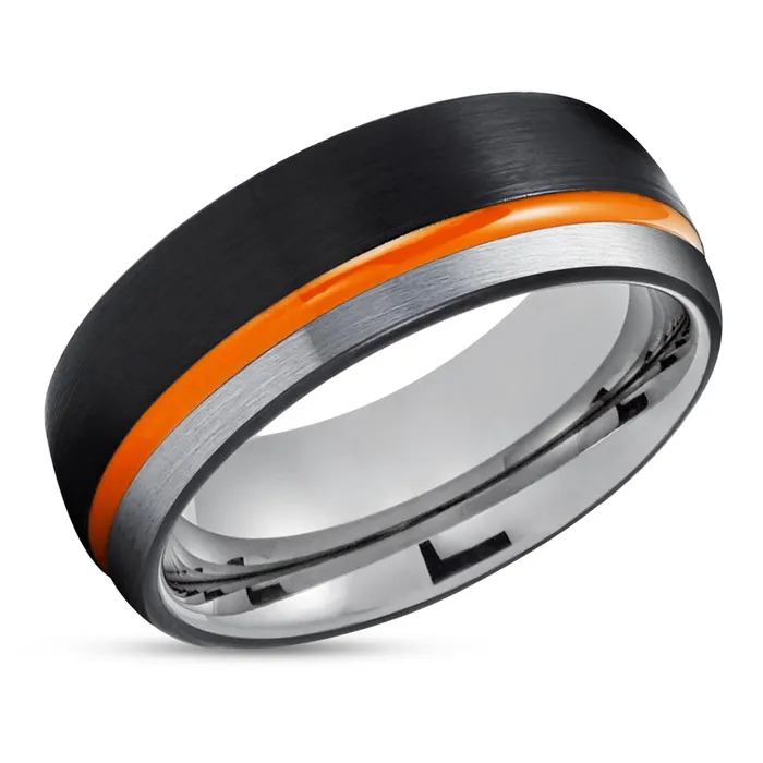 Clean Casting Jewelry Rings Black Tungsten Wedding Band Orange Tungsten Ring Orange Tungsten Gray Ring Clean Casting Jewelry Rings Black Tungsten Wedding Band Orange Tungsten Ring Orange Tungsten Gray Ring