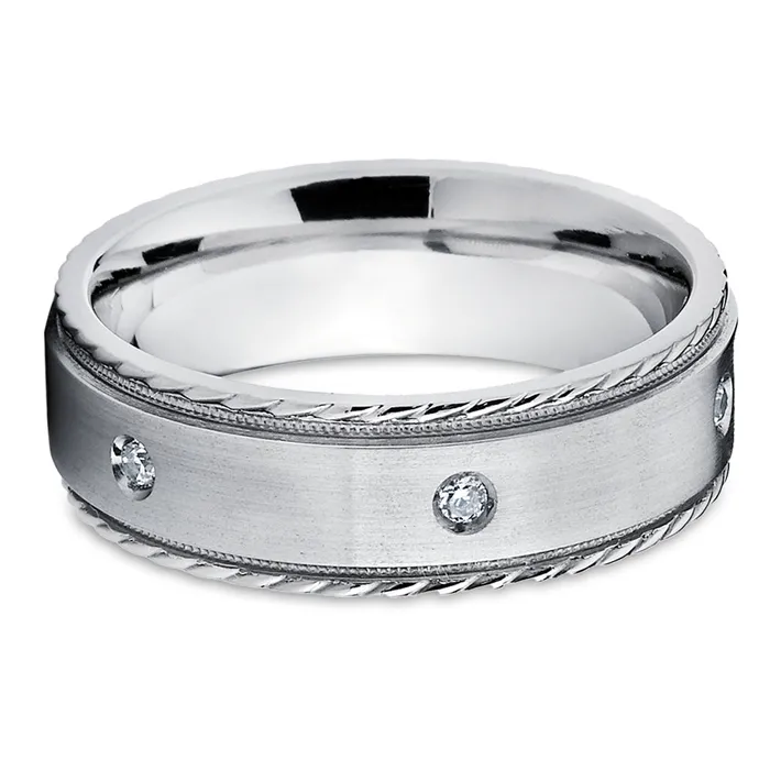 Clean Casting Jewelry Rings Diamond Wedding Band Titanium Wedding Ring Wedding Ring Engagement Ring Titanium