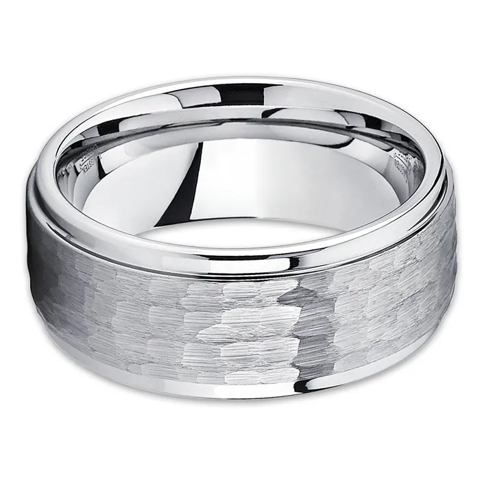 Clean Casting Jewelry Rings Mans Wedding Ring Hammered Wedding Ring Tungsten Wedding Ring Hammered Ring