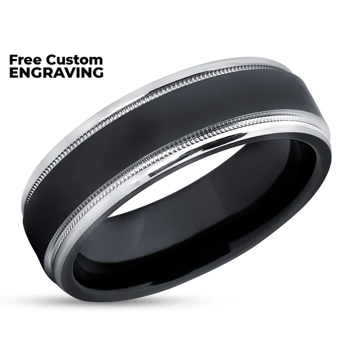 Clean Casting Jewelry Rings Zirconium Wedding Ring Black Wedding Ring Zirconium Wedding Ring Mans Ring Womens