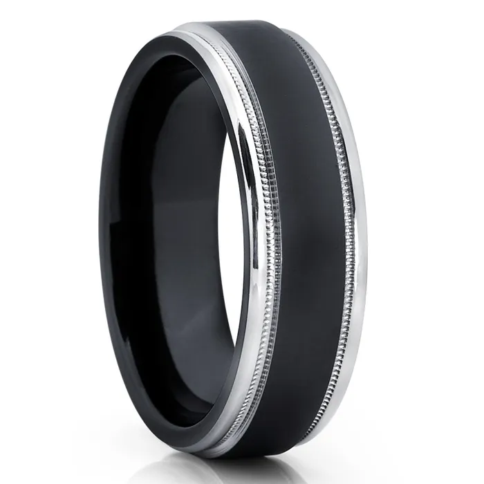 Clean Casting Jewelry Rings Zirconium Wedding Ring Black Wedding Ring Zirconium Wedding Ring Mans Ring Womens