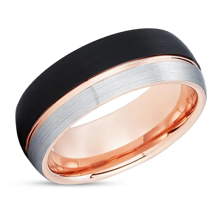 Clean Casting Jewelry Rose Gold Wedding Ring Black Tungsten Ring Black Wedding Band Tungsten Carbide Rings Clean Casting Jewelry Rose Gold Wedding Ring Black Tungsten Ring Black Wedding Band Tungsten Carbide Rings