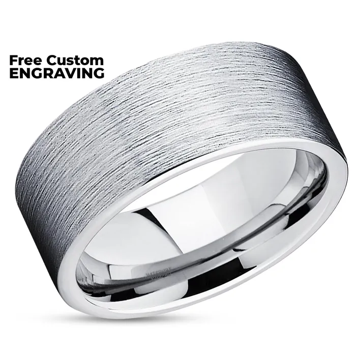 Cobalt Wedding Band Brush Silver Cobalt Ring Cobalt Ring Silver Ring Clean Casting Jewelry Rings