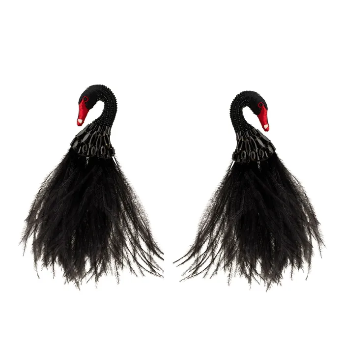 Cornelia Swan Earrings Black Mignonne Gavigan Earrings Cornelia Swan Earrings Black Mignonne Gavigan Earrings