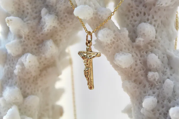 Crucifix Necklace in 14k Gold TheLittleCatholic Necklaces