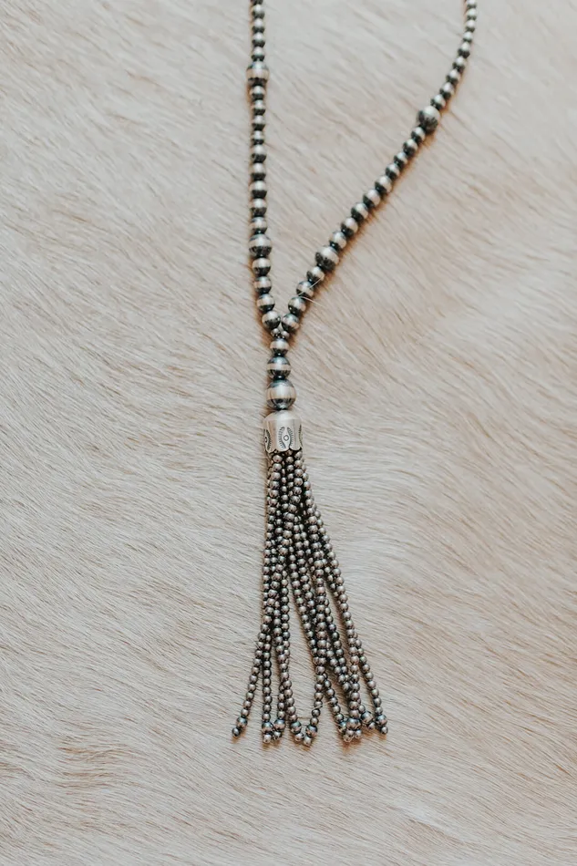 Dakota Skystone Necklaces Navajo Pearl Tassel Necklace