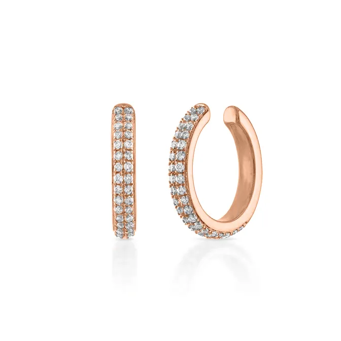 Double Row Pave Ear Cuff SG Fine Earrings
